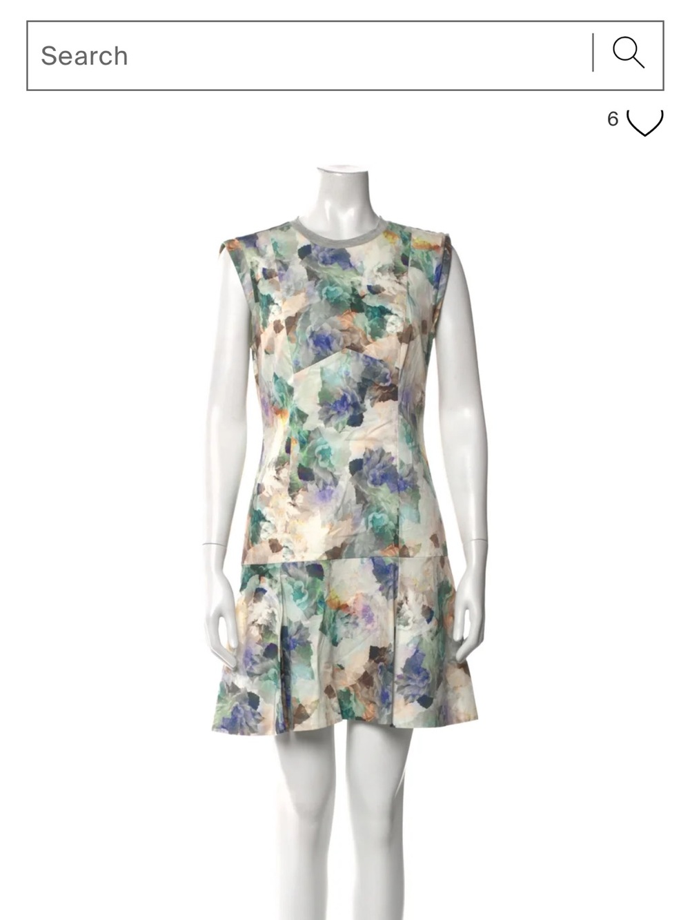 Rebecca Taylor Sleeveless Watercolor Floral Mini Dress - Blue, Green, Purple
